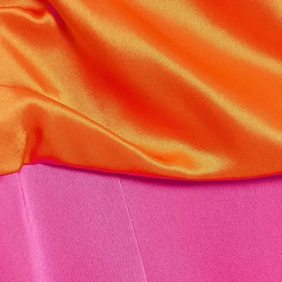 Alice & Olivia - Lilly’s Slit Midi Dress in Orange and Candy - NWT Size 0 - Picture 9 of 12